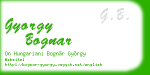 gyorgy bognar business card