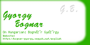 gyorgy bognar business card